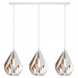 Lustra tip pendul Carlton 3 x e27 Alb Gold