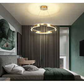 Lustra LED dimabila cu telecomanda 3 functii Adana Gold 60W