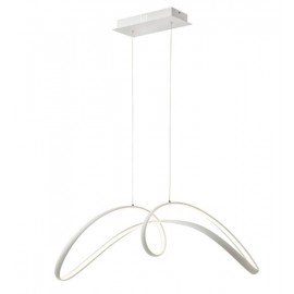 Lustra LED dimabila cu telecomanda 3 functii spaghetti Alb 75W
