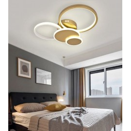 Lustra LED dimabila cu telecomanda 85W Namibia Gold Rotund