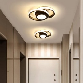 Lustra LED 3 tipuri lumina 32w Neagra Rotund