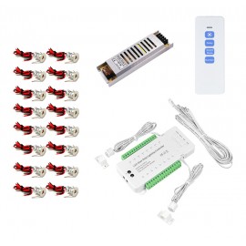 Kit iluminat scari inteligent cu 16 spoturi, sursa si controler