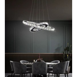 Lustra LED cu telecomanda 3 functii 96W Crystal Luxury