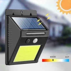 Aplica LED solara COB cu senzor lumina rece