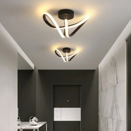 Lustra LED 3 functii Spaghetti Neagra 40W