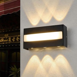 Aplica LED de fatada neagra 3 unghiuri de iluminare 6W