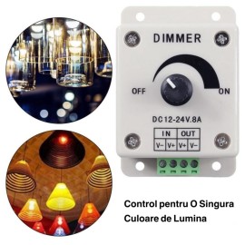 Dimmer Variator banda LED 5-24v 8A cu rotita