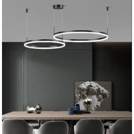 Lustra LED cu telecomanda 3 functii 120W Terra 2 cercuri