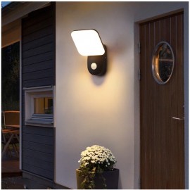 Aplica LED de fatada cu senzor de miscare 9W Ip65 patrat