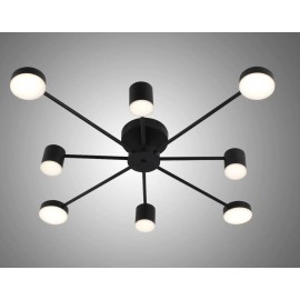 Lustra LED dimabila cu telecomanda Atom 96W Negru/Alb