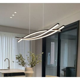 Lustra LED cu telecomanda 3 functii de lumina 80W Bow Black