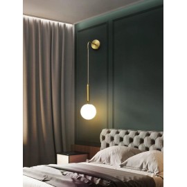Aplica de perete glob suspendat 1 x E27 Gold