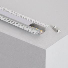 Profil LED aluminiu de rigips sau tencuiala lat XL, bara 2 metri ZenLED