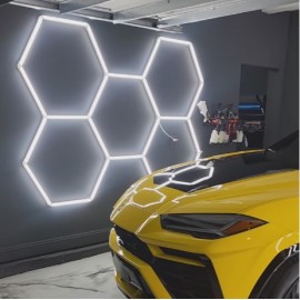 Iluminat LED HoneyComb 5 hexagoane tavan/perete 2350x1640cm 200W