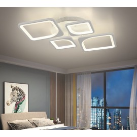 Lustra LED dimabila cu telecomanda 3 functii Fly Alba 80W