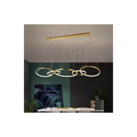 Lustra LED cu telecomanda dimabila 150W Gold Chain