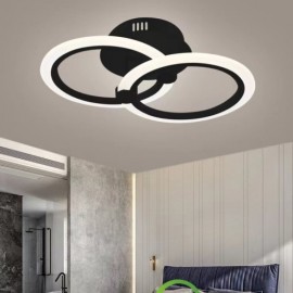 Lustra LED cu telecomanda 3 functii 44W Black Circles StrongLED