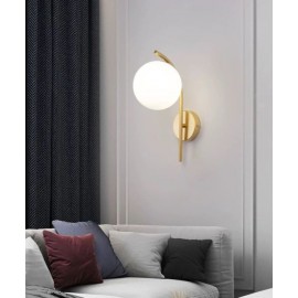 Aplica de perete Modern Gold cu Glob 1 soclu E14