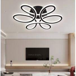 Lustra LED cu telecomanda Big Octopus 230W Alb/Negru/Maro