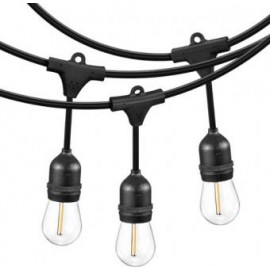 Ghirlanda 10m IP65 cu 20 becuri LED filament 1W
