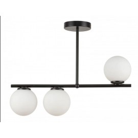 Lustra tip Pendul 3 x E27 Black Pipe orizontal