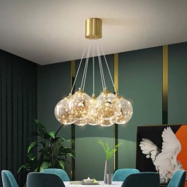 Lustra LED tip Pendul 48W 3000k Gold Sparkle