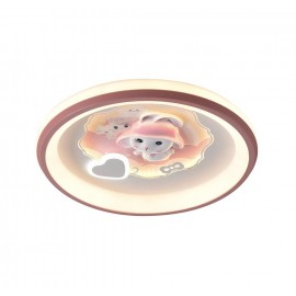 Lustra LED pentru copii Pink Bunny 140W cu telecomanda 3 tipuri lumina