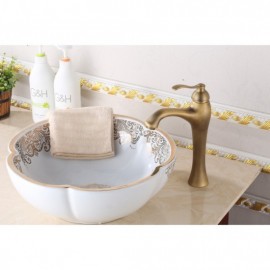 Baterie Lavoar Inalta Bronz Antichizat Model2