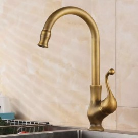 Baterie Lavoar Bucatarie Inalta, Bronz Antichizat