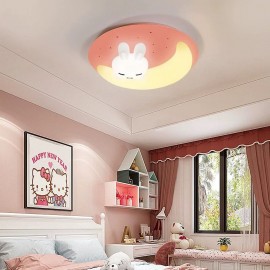 Lustra LED cu telecomanda pentru copii 48W Pink Bunny