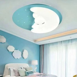Lustra LED cu telecomanda pentru copii 48W Blue Bunny