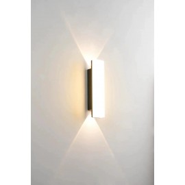 Aplica LED de perete 10W IP65 Nordin2 Alb cald culoare neagra