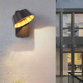 Aplica LED de perete 7W IP65 Alb/Negru lumina calda