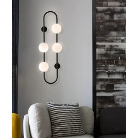 Aplica de perete Moderna 4 socluri G9 Negru/Gold