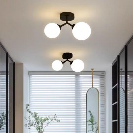 Lustra aplicata 2 Globuri soclu G9 Gold/Black