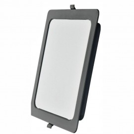 Spot LED patrat 24W negru incastrat 22x22cm 4100K