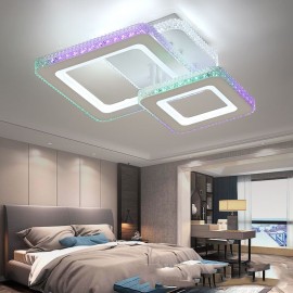 Lustra LED RGB Digital Square cu telecomanda reglabila, Cald/Neutru/Rece si RGB smart, 79W