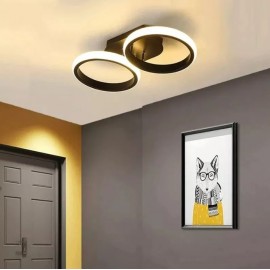 Lustra LED cu telecomanda 3 tipuri lumina 44W Audi Black