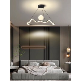Lustra LED cu telecomanda 3 tipuri de lumina 78W Black Cloud Glow