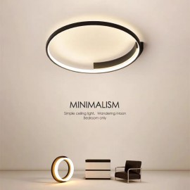 Lustra LED cu telecomanda cu 3 tipuri de lumina 60W Minimal Circle Black