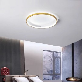 Lustra LED cu telecomanda cu 3 tipuri de lumina 60W Minimal Circle Gold