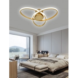 Lustra LED cu telecomanda 3 tipuri de lumina 78W Trio Negru/Auriu