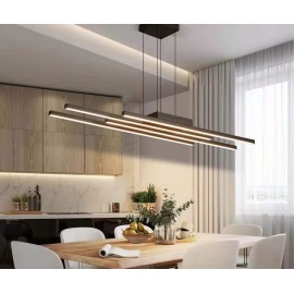 Lustra LED dimabila cu telecomanda 3 tipuri lumina 74W Black Bars
