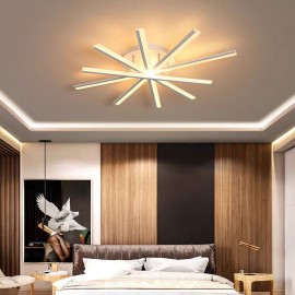 Lustra LED dimabila cu telecomanda 3 tipuri lumina 150W White Bars