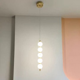 Lustra LED tip pendul 3 tipuri de lumina 12W Gold Spheres