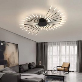 Lustra LED cu telecomanda 3 functii de lumina 112W Mohito Negru/Auriu
