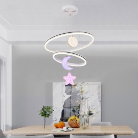 Lustra LED tip pendul cu telecomanda copii  lumina alba + RGB 160W