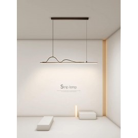 Lustra LED cu telecomanda 3 functii 78W liniar STRIPLeds Black