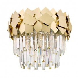 Candelabru Crystal Auriu 12 x E14 diametru 60 cm