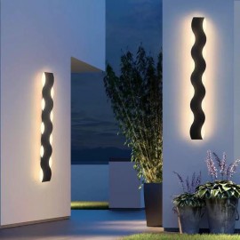 Aplica LED de exterior IP65 liniara 29W 120cm 3000k Black